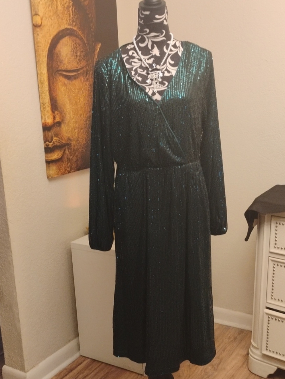 Emerald Green Sequin dress